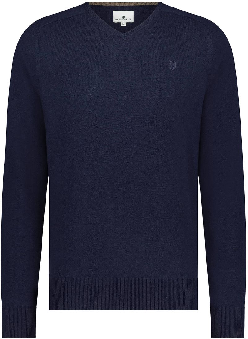State of Art Pull Laine Marine Bleu Bleu foncé taille M