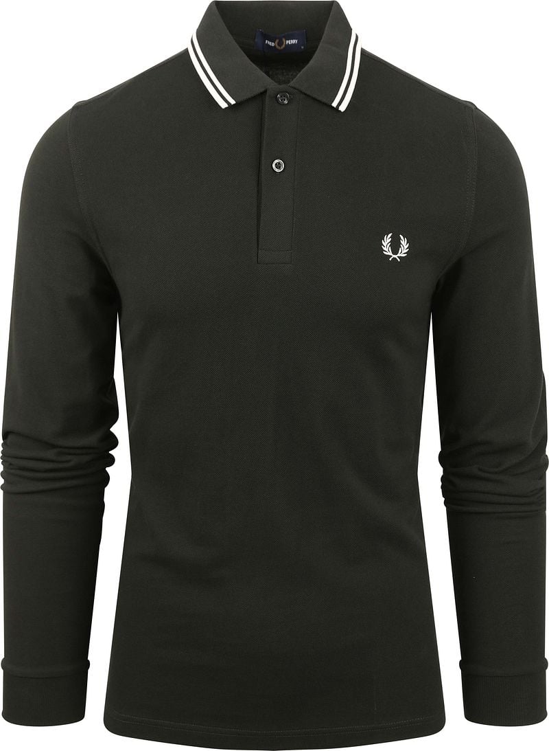 Fred Perry Langarm-Poloshirt Dunkelgrün T50 - Größe 3XL günstig online kaufen