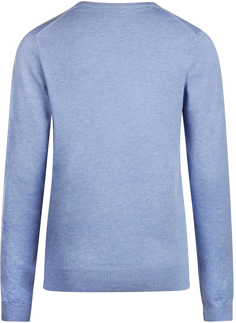 Steppin' Out Dames Pullover V-hals Merinowol Mid Blauw