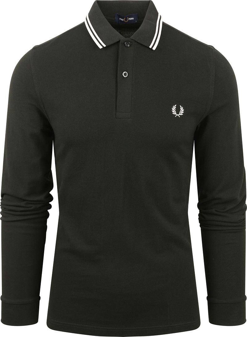 Fred Perry Langarm-Poloshirt Dunkelgrün T50 - Größe XL günstig online kaufen