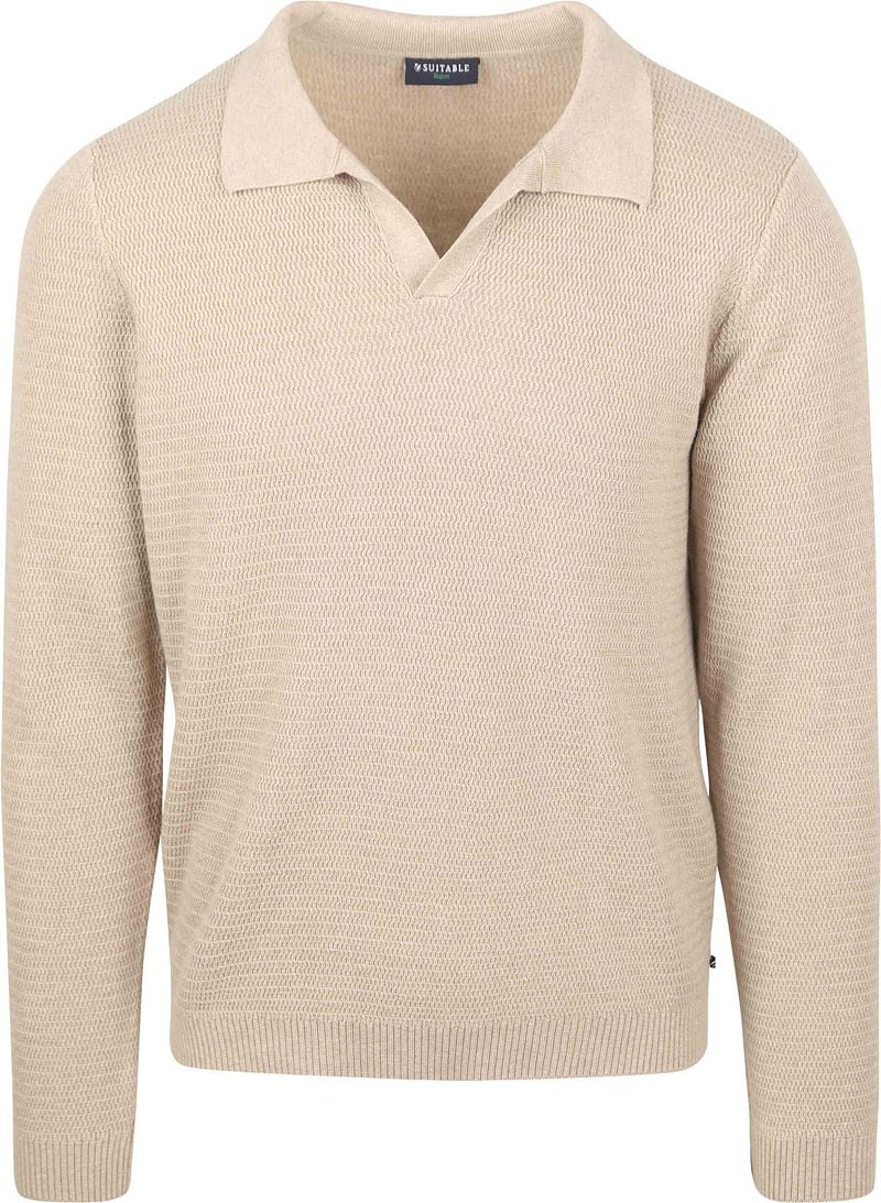 Suitable Pullover Riva Structure Melange Sand - Größe S günstig online kaufen