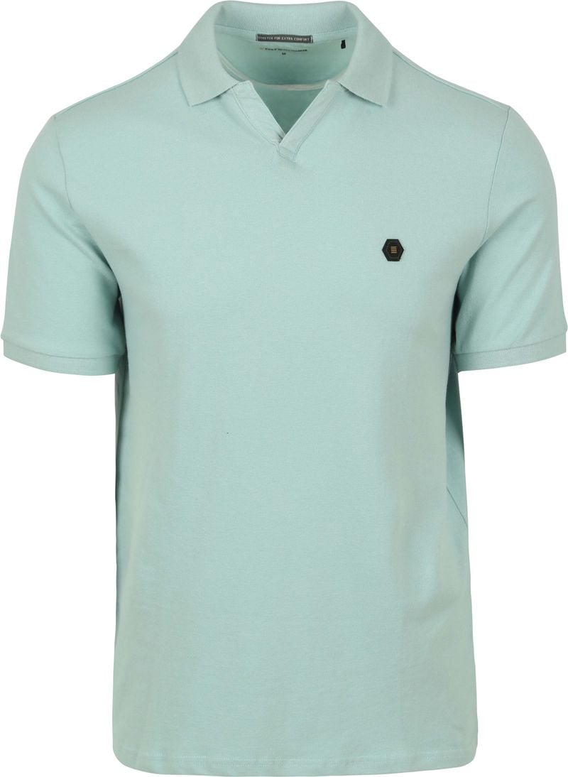 No Excess Poloshirt Riva Solid Turquoise