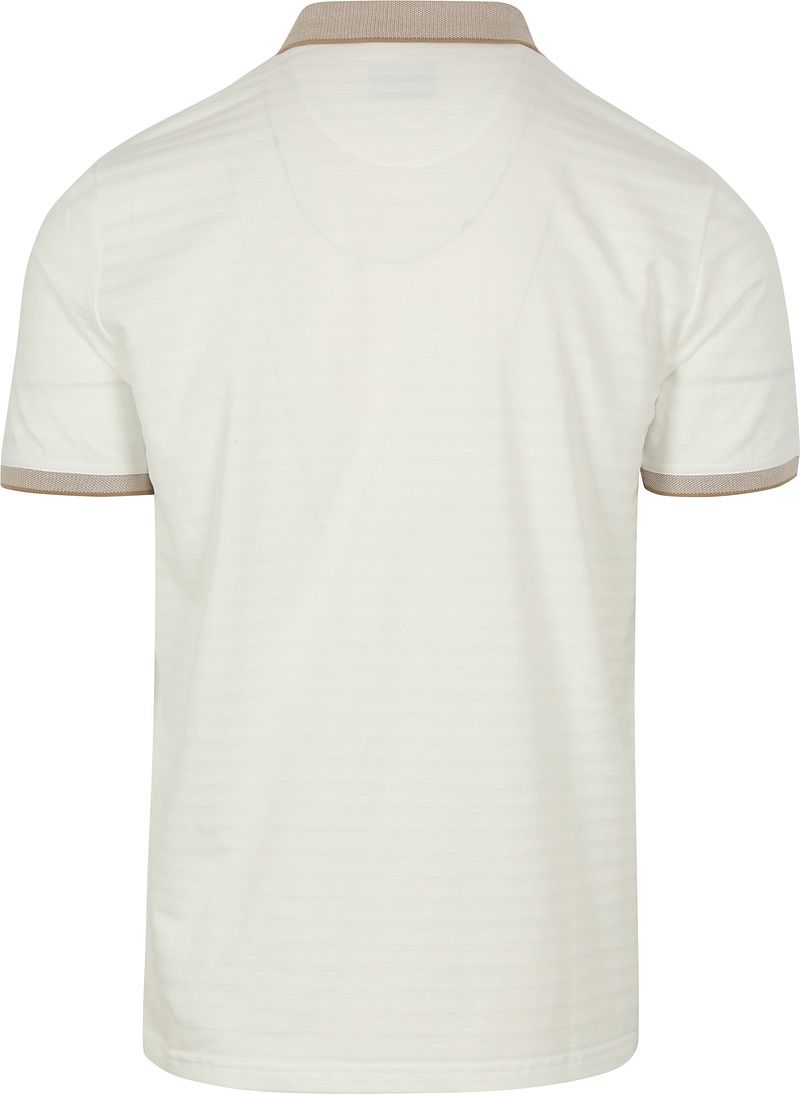 State of Art Poloshirt Jersey Structured Stripe Wit