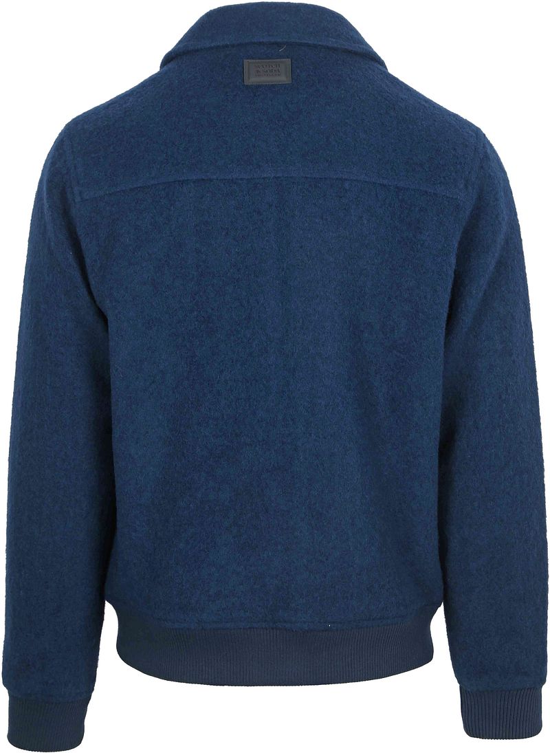Scotch and Soda Bomberjack Wool Blend Royal Blauw