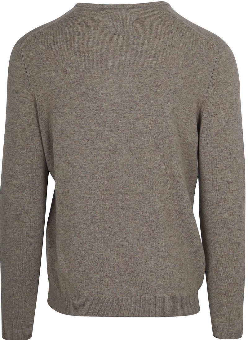 Steppin' Out Pullover V-hals Merinowol Taupe