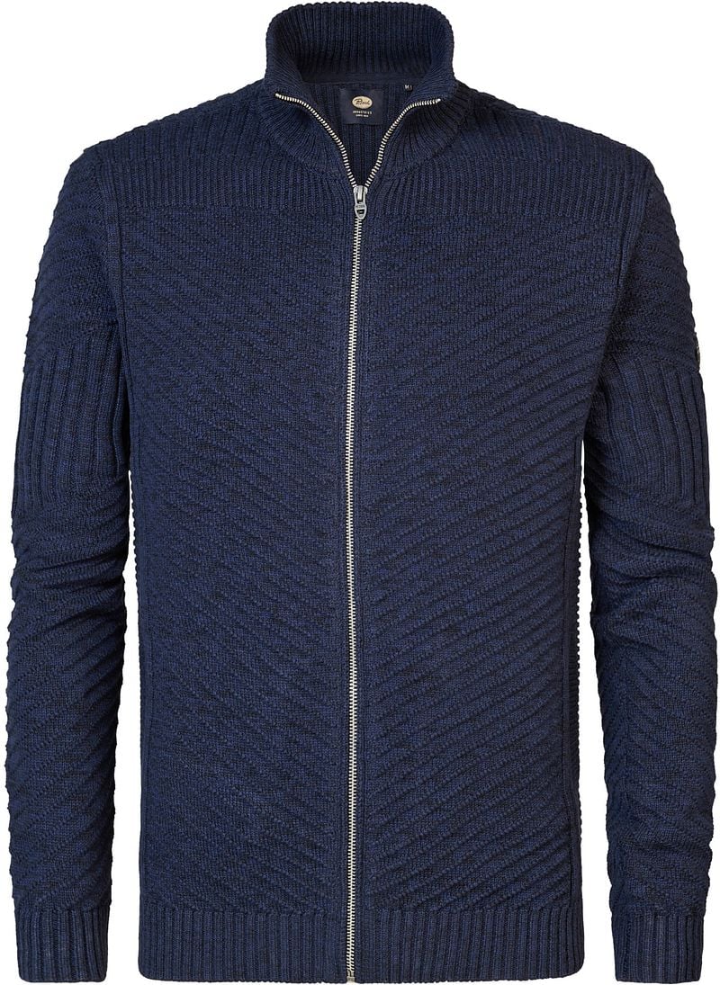 Petrol Kabelstrickjacke Nunam Navy - Größe L günstig online kaufen