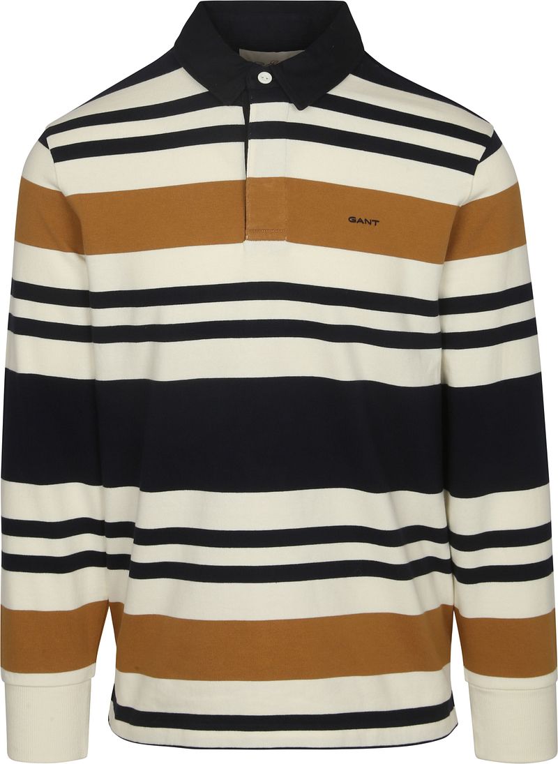 Gant Langarm-Poloshirt "MULTISTRIPE HEAVY RUGGER", mit bunten Streifen, uni günstig online kaufen