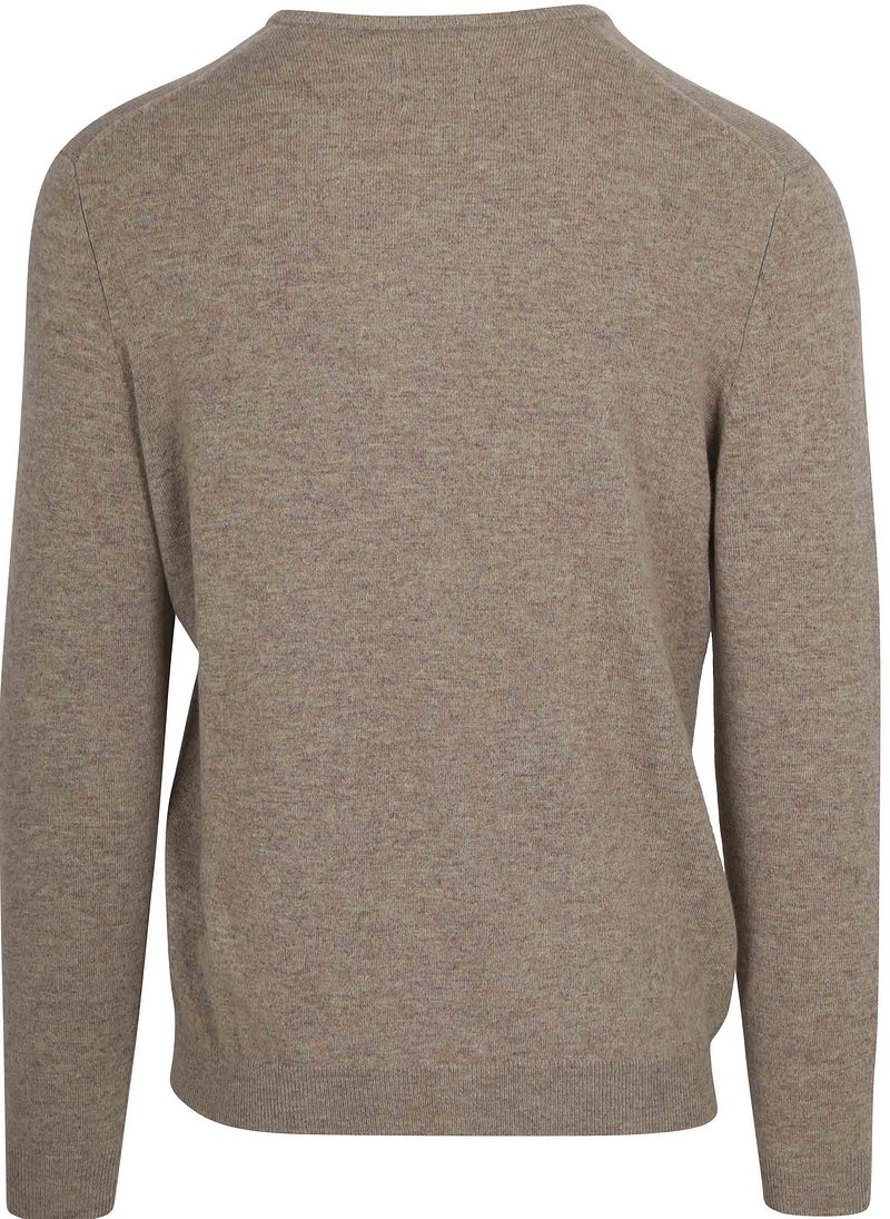Steppin' Out Pullover V-hals Merinowol Lichtbruin