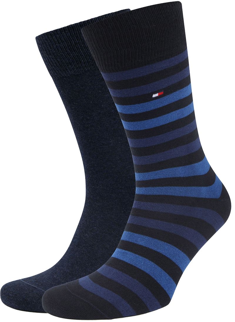 Tommy Hilfiger 2-Pack Socken Dunkelblau - Größe 43-46 günstig online kaufen