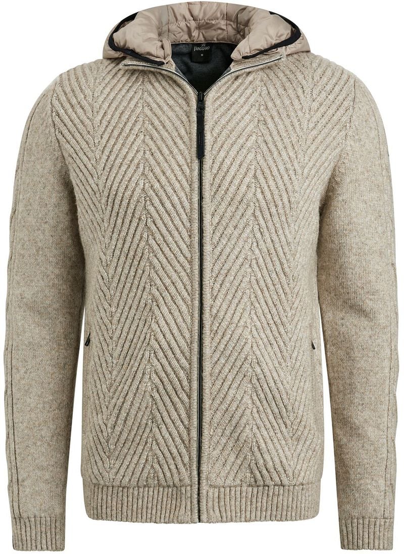 Vanguard Strickjacke Wool Beige - Größe M günstig online kaufen