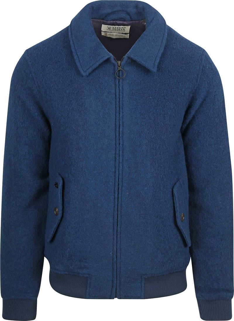 Scotch and Soda Bomberjack Wool Blend Royal Blau - Größe L günstig online kaufen