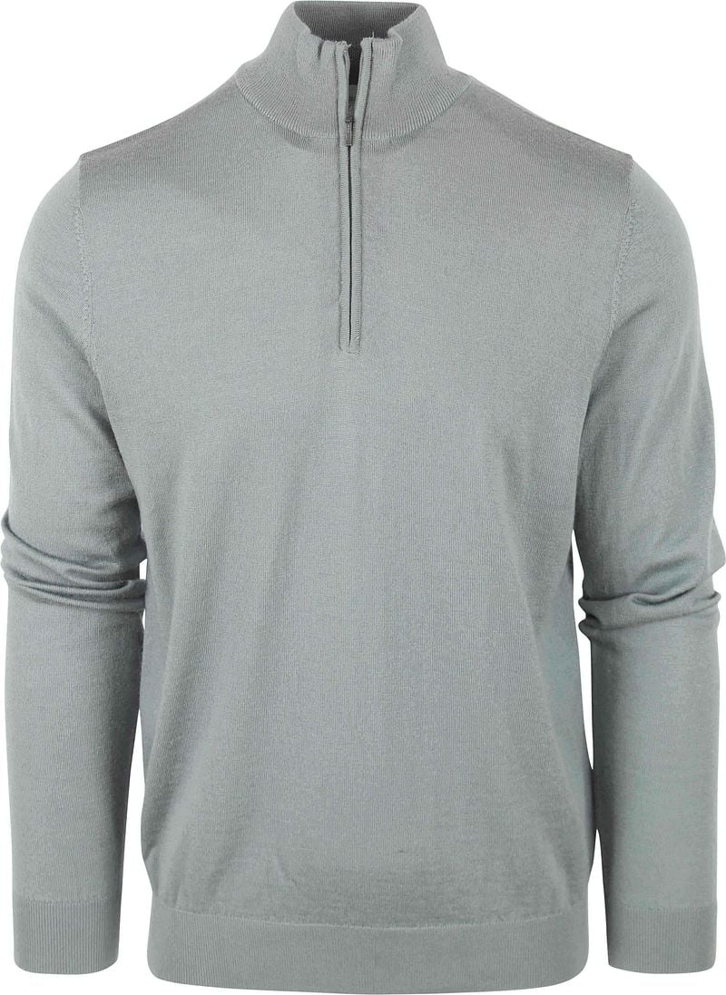 Profuomo Half Zip Merino Pullover Hellgrün - Größe XXL günstig online kaufen