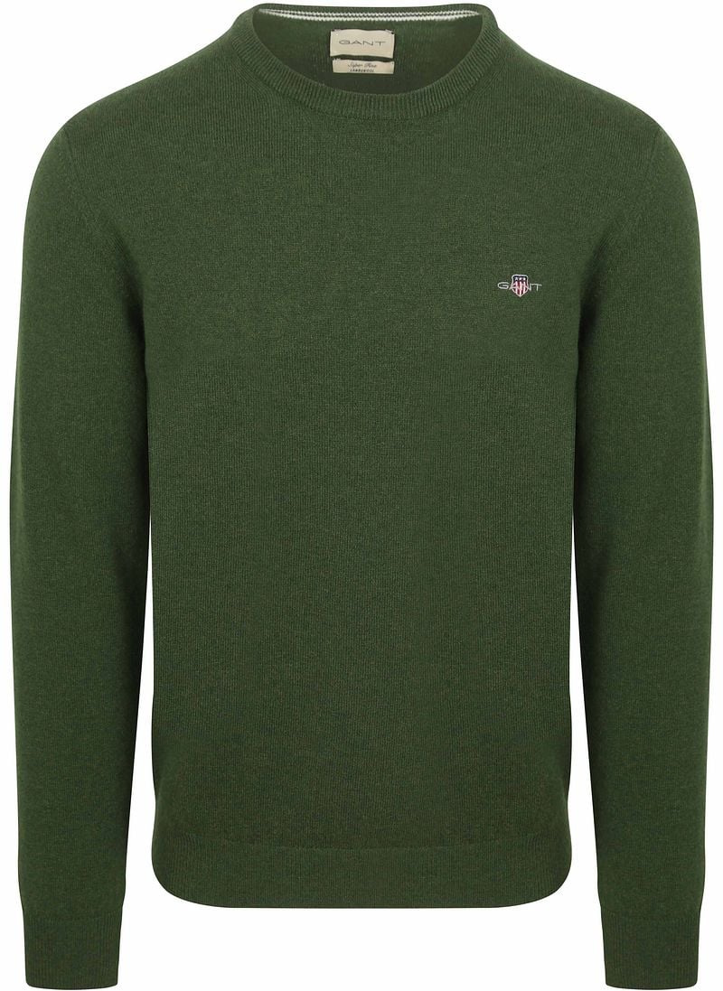 Gant Pullover Lammwolle Moosgrün - Größe XL günstig online kaufen