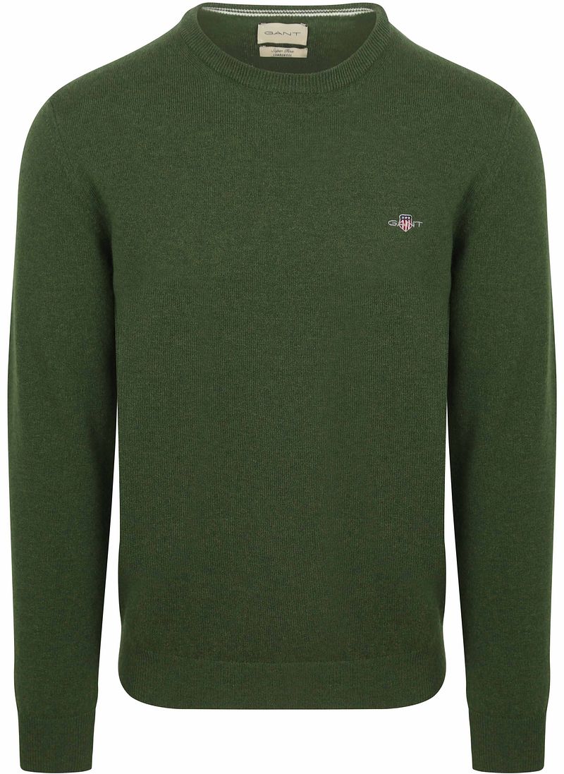 Gant Pullover Lammwolle Moosgrün - Größe XL günstig online kaufen