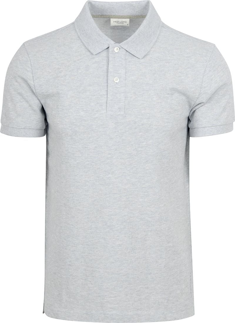 PROFUOMO Heren Polo's & T-shirts Polo Short Sleeve Grijs