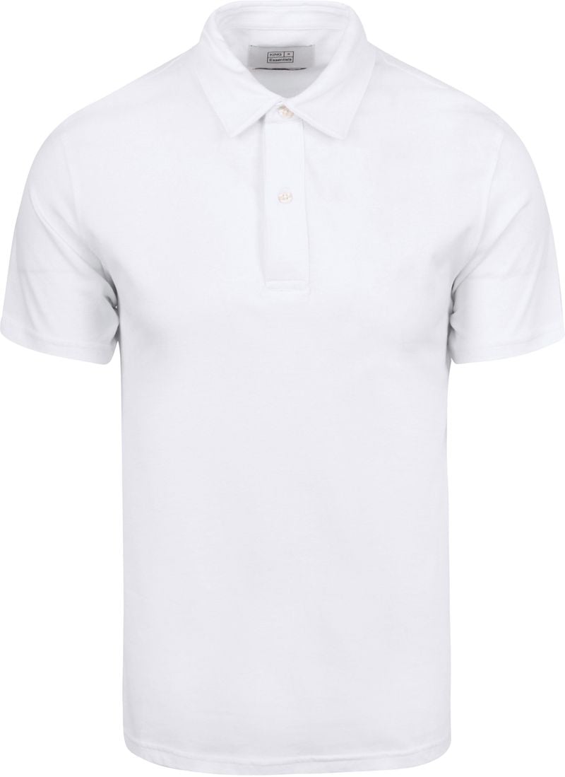 KING Essentials The James Poloshirt Wit