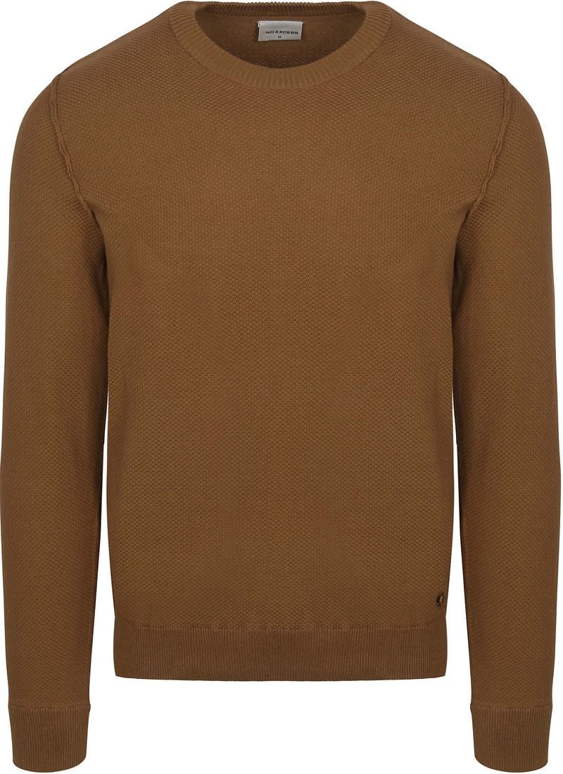 No Excess Pullover Solid Jacquard Khaki - Größe 3XL günstig online kaufen