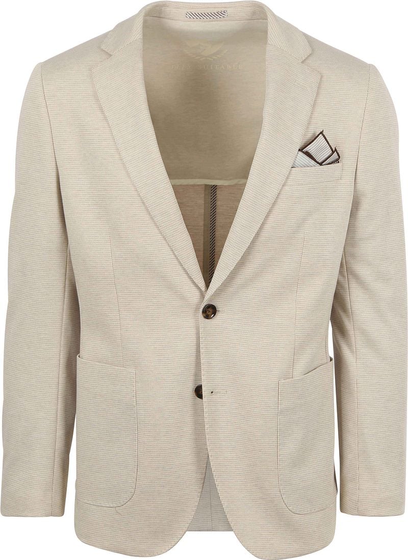 Suitable Blazer Face Druck Beige - Größe 48 günstig online kaufen