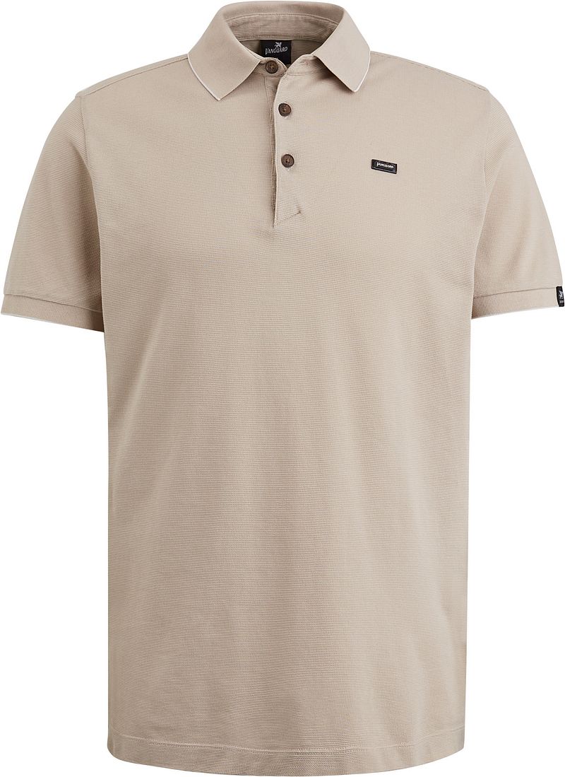 VANGUARD Heren Polo's & T-shirts Short Sleeve Polo Pique Waffle Structure Beige