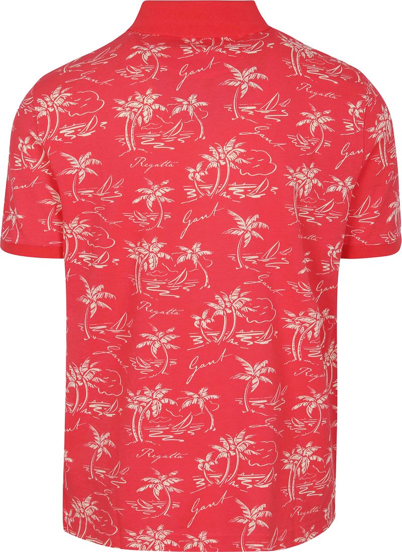 Gant Poloshirt Palm Print Watermelon