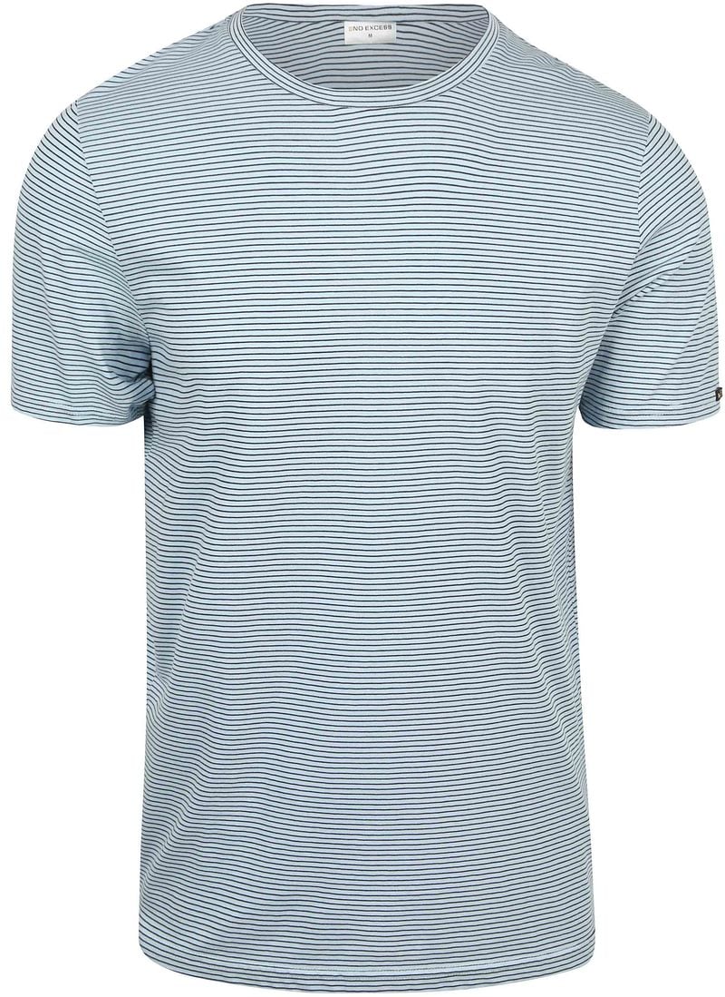 No Excess Stripes T-Shirt Hellblau - Größe 3XL günstig online kaufen