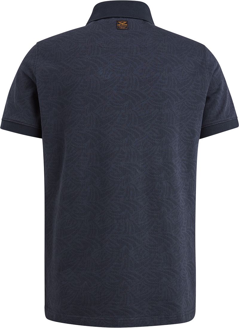 PME Legend Poloshirt Jacquard Jersey Navy