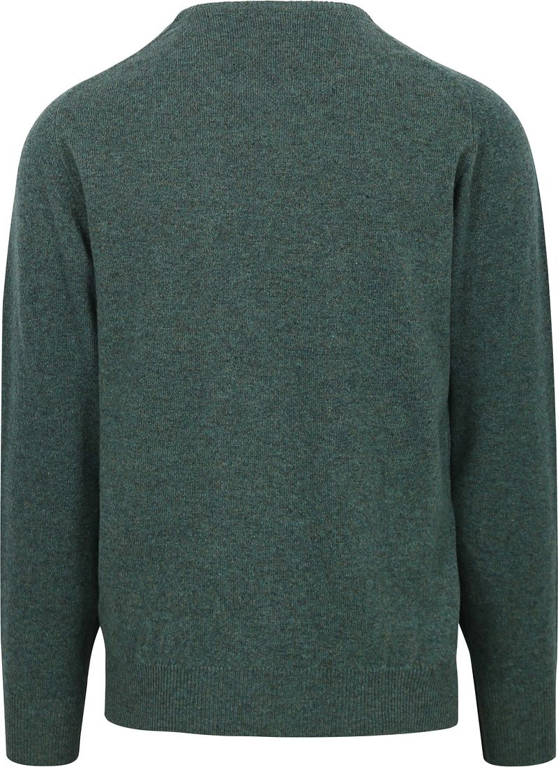William Lockie O-Auschnitt Pullover Lammwolle Moorland Grün - Größe L günstig online kaufen
