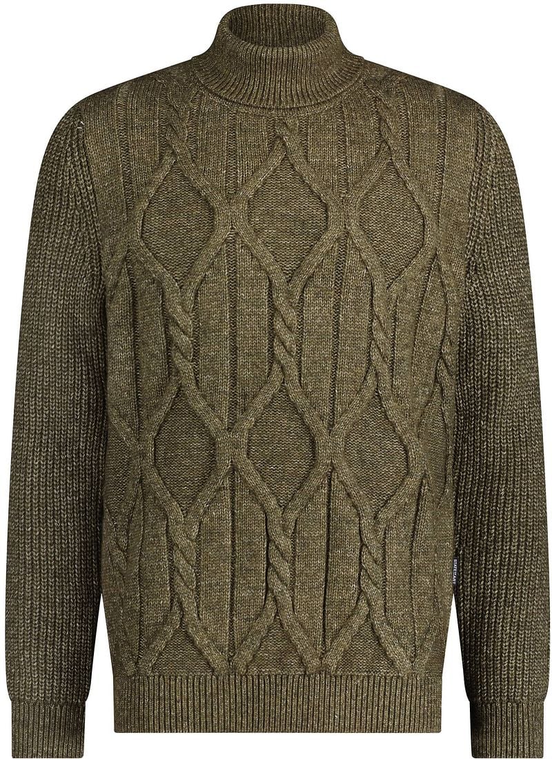State Of Art Pull Col Roulé Mélanger Vert foncé Vert taille M