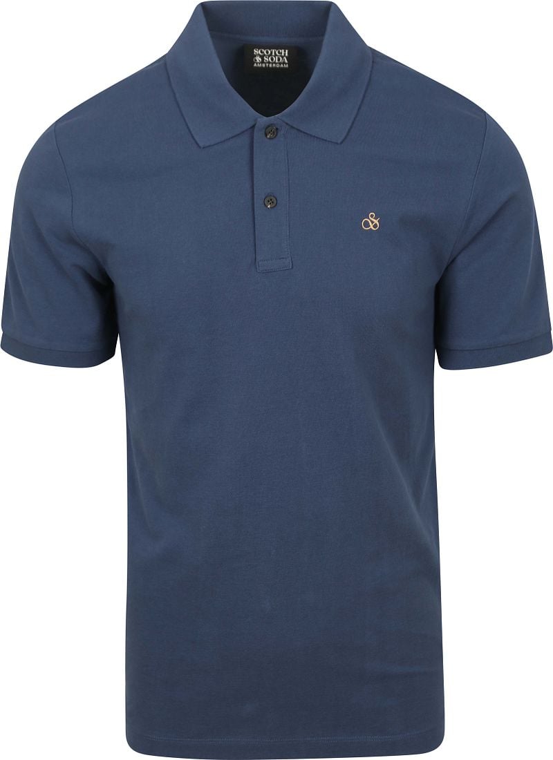 Scotch And Soda Core Piqué Poloshirt Dunkelblau - Größe S günstig online kaufen