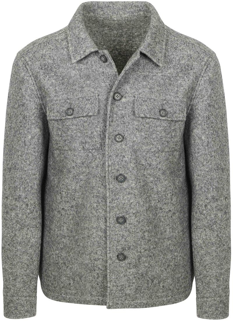 Suitable Overshirt Boiled Wool Blend Grau - Größe M günstig online kaufen