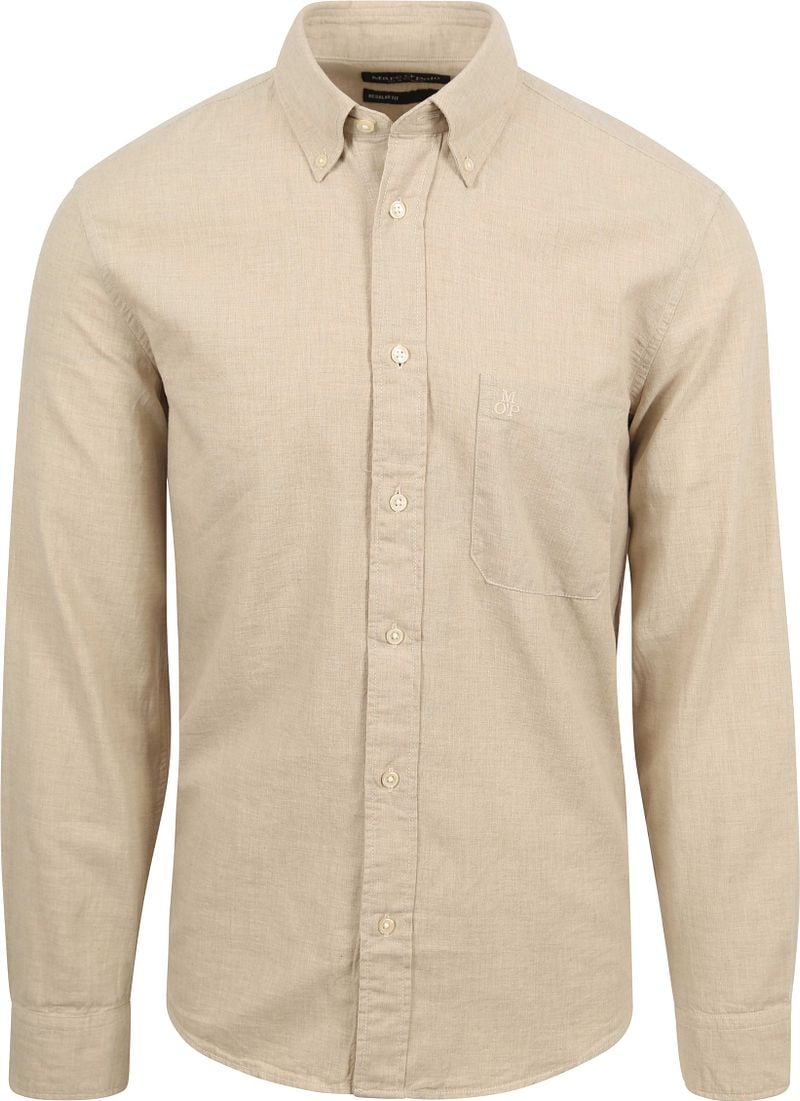 Marc O'Polo Hemd Twill Beige - Größe XXL günstig online kaufen