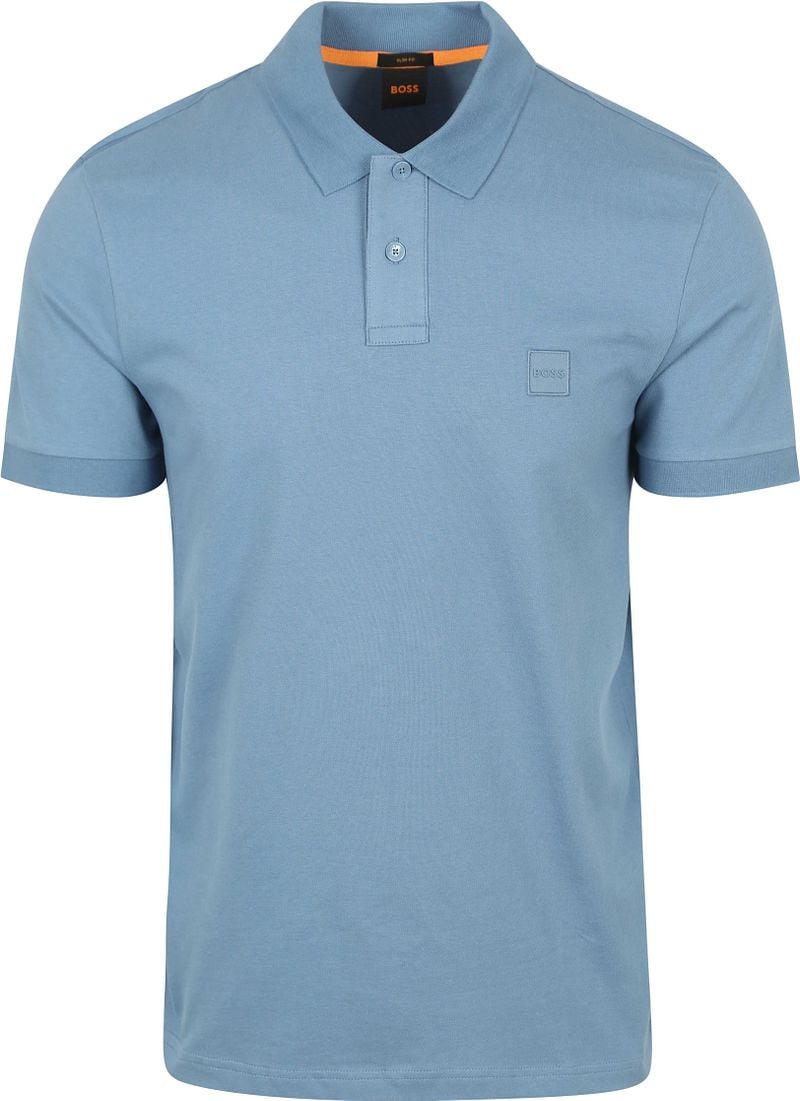 Boss Orange Slim fit poloshirt met labelbadge model 'Passenger'