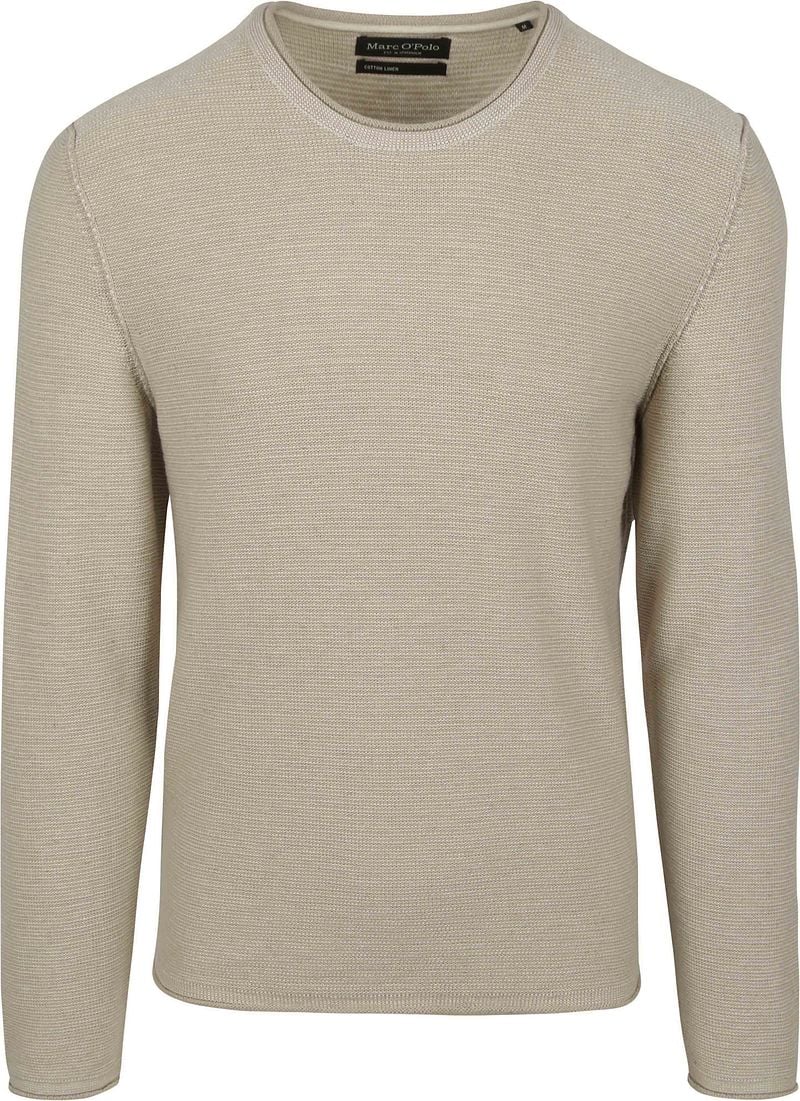 Marc O'Polo Pullover Crewneck Cotton/Linen Gray Silk - Größe L günstig online kaufen