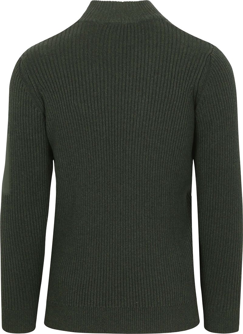 Suitable Mou Half Zip Trui Donkergroen