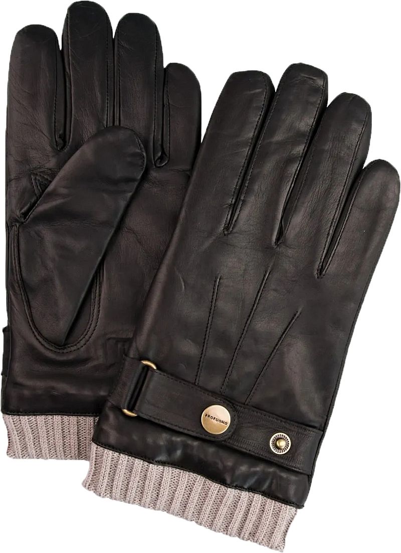 Gants Profuomo en cuir brun Marron taille 8.5