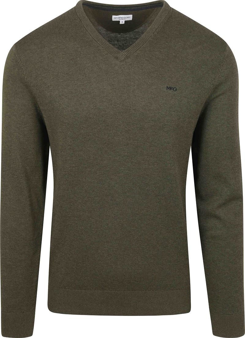McGregor Pullover V-Ausschnitt Olivgrün - Größe S günstig online kaufen