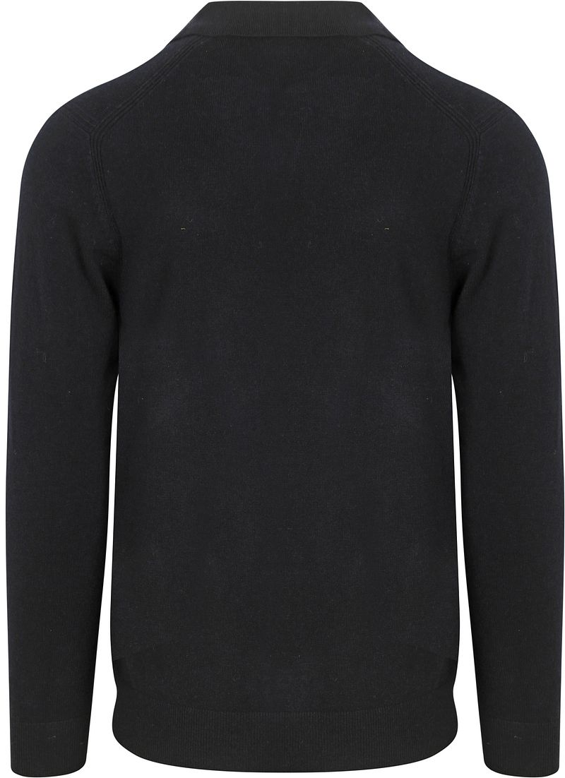 Profuomo Longsleeve Poloshirt Wol Blend Navy