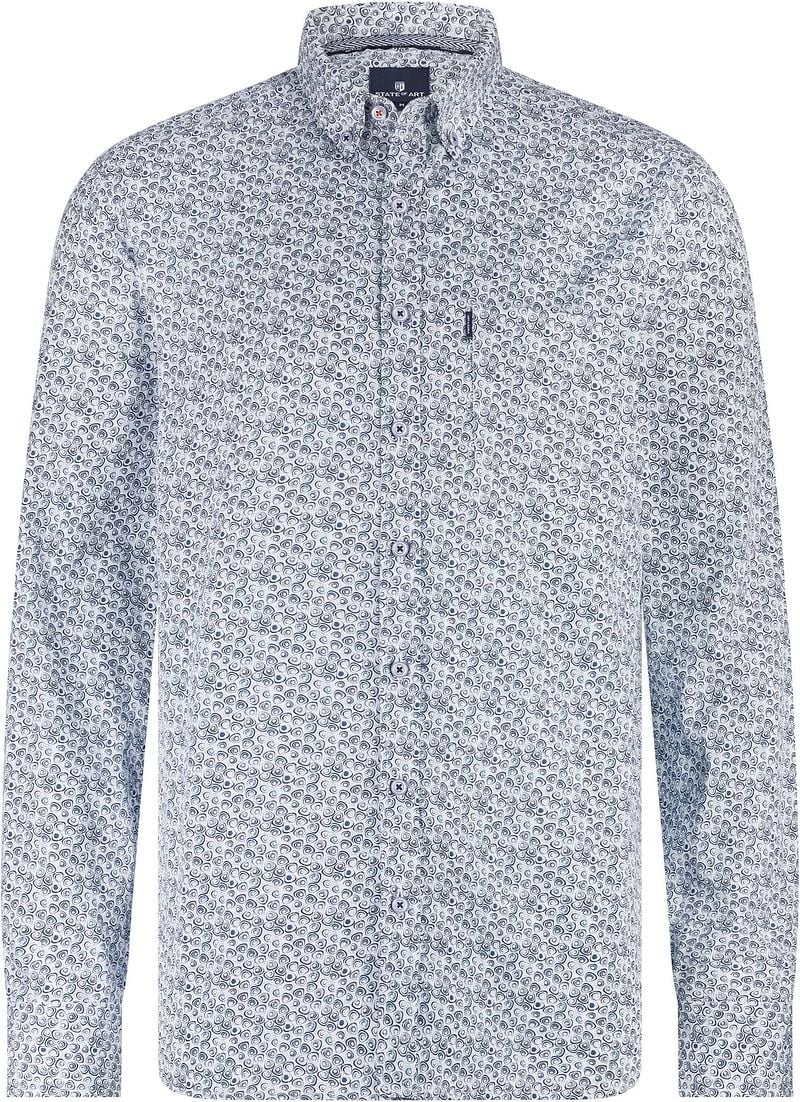 State of Art Overhemd Poplin Shell Blauw