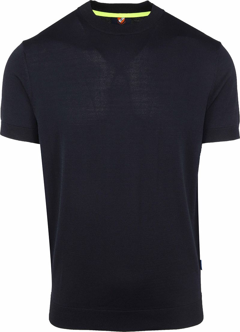 Suitable T-shirt Col-O Foncé  Bleu foncé Bleu taille M