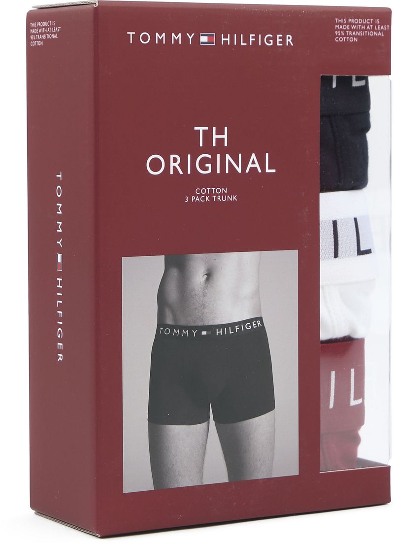 Tommy Hilfiger Boxer Trunk 3-Pack Navy White Red