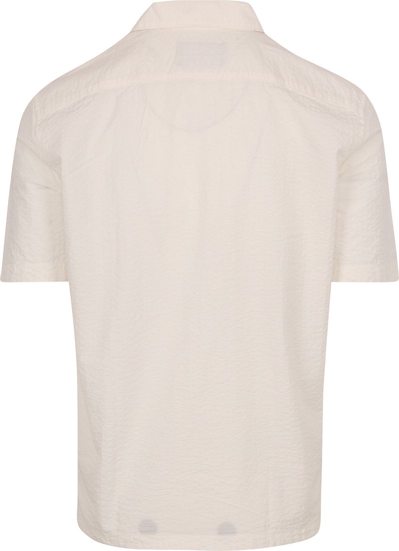 Marc O'Polo Overhemd Short Sleeves Seersucker Off White