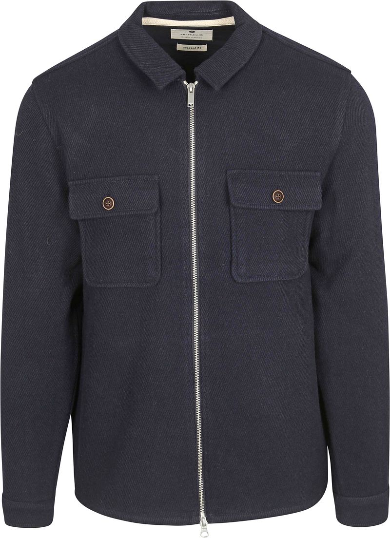 Anerkjendt  Overshirt Hanky Wolblend Navy