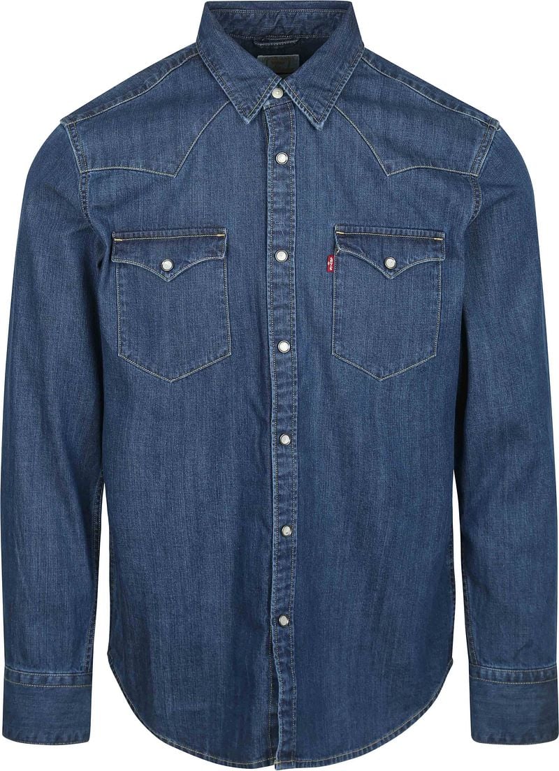 Levi's Barstow Western Hemd Mid Blau - Größe XL günstig online kaufen