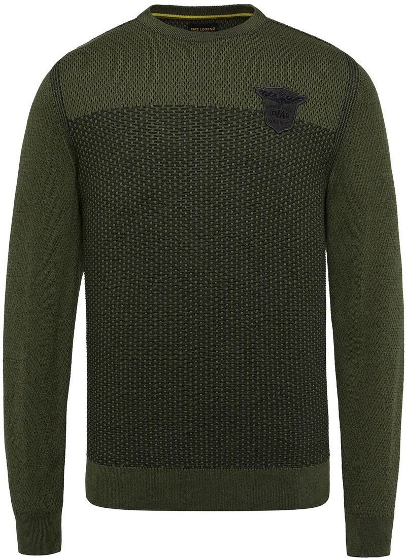PME Legend Pull Knitted Structure Foncé Vert Vert foncé taille M