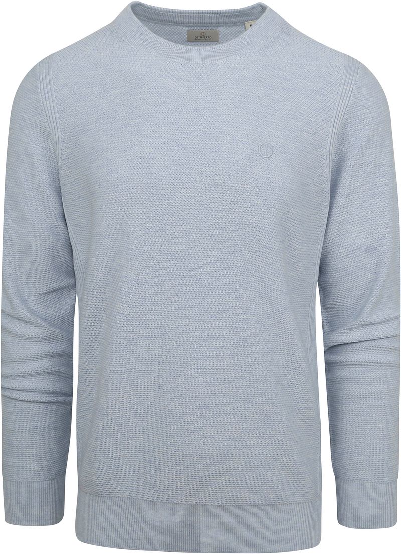 Dstrezzed Pullover Hellblau Melange - Größe M günstig online kaufen