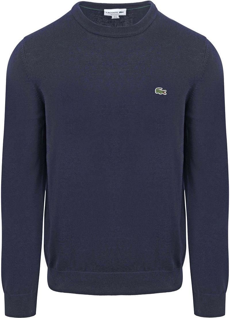 Lacoste Blauwe Crew Neck Sweater met Iconisch Logo Blue Heren