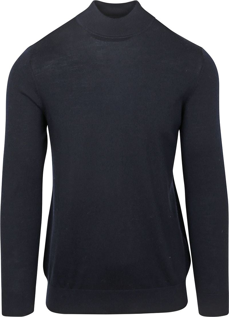 Profuomo Turtleneck Merino Pullover Blau - Größe S günstig online kaufen
