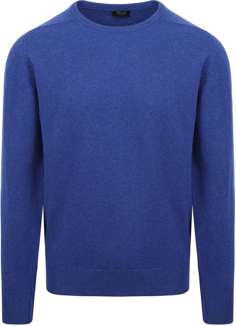 William Lockie O-Auschnitt Pullover Lammwolle Blau - Größe 3XL günstig online kaufen