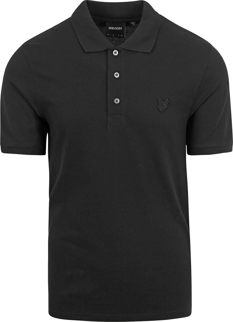 Lyle & Scott Zwarte poloshirt met korte mouwen Black Heren