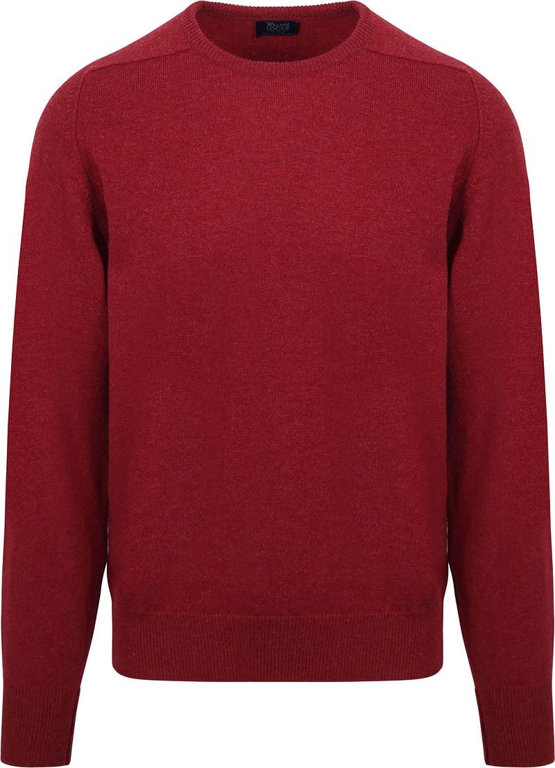 William Lockie  O-Auschnitt Pullover Lammwolle rot - Größe S günstig online kaufen